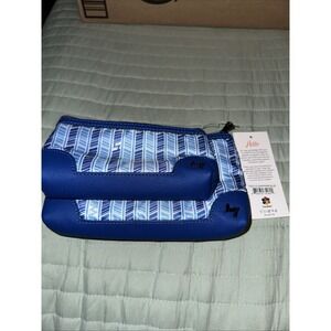 NEW Lug Tootle Set of 2 Zipper Pouches in Sapphire Blue— Nice size and cute